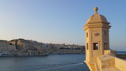 View of historic building against clear sky