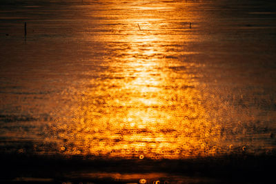 Scenic view of sea during sunset