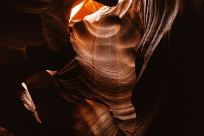 Low angle view of antelope canyon