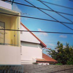 Low angle view of house against sky