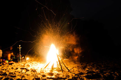 Close-up of illuminated fireworks at night