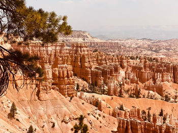 Aerial view of rock formations