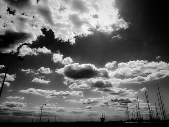 Low angle view of cloudy sky