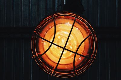 Close-up of illuminated light bulb