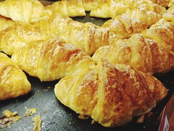 High angle view of bread