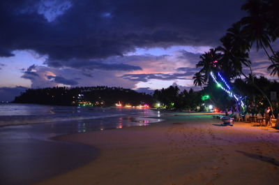 Illuminated city at night