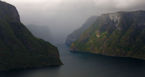 A wet day in flam, norway, beautiful fjord