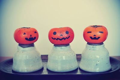 Close-up of pumpkin on table