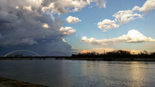 Scenic view of river against sky