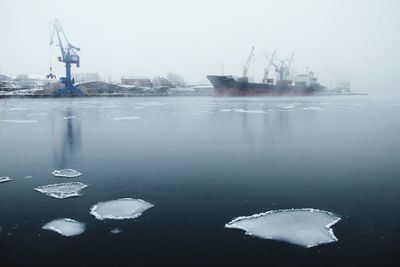 Boats in sea