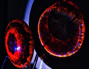 Low angle view of illuminated lights