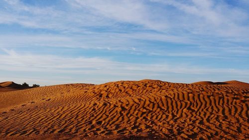 Sand dunes in a desert