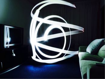 Close-up of illuminated street light