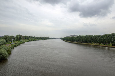 Scenic view of river against sky