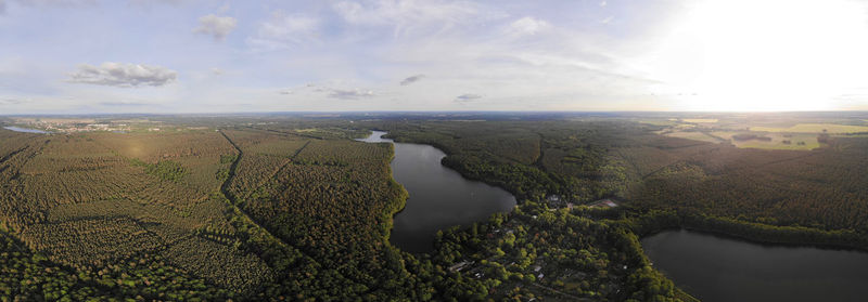 Scenic view of river against sky