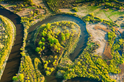 High angle view of landscape