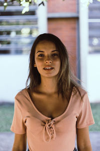 Portrait of a smiling young woman