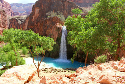 River flowing through rocks