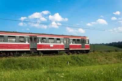 Train on railroad track