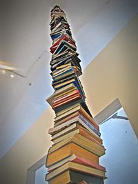 Low angle view of books