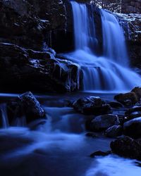 Scenic view of waterfall