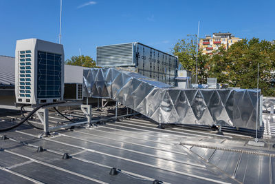 Low angle view of modern building against sky