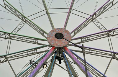 Low angle view of ferris wheel against sky