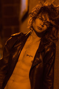 Close-up of a young woman