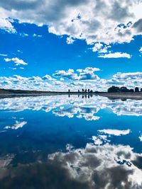 Reflection of clouds in water
