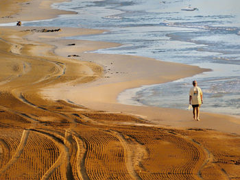 Full length of man standing on beach