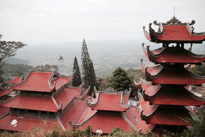 Panoramic view of temple against sky