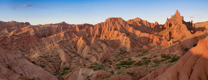 Panoramic view of mountains against sky