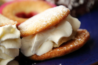 Close-up of creme puff 