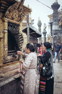 Tourists at temple