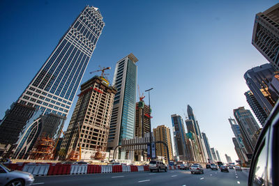 Low angle view of buildings against sky