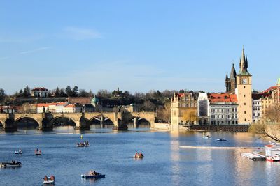 View of the kramarova villa over charles bridge