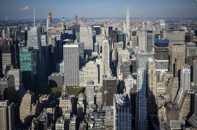 Aerial view of buildings in city