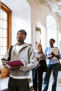 Business colleagues working at office