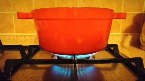 Close up of red lamp