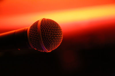 Close-up of microphone