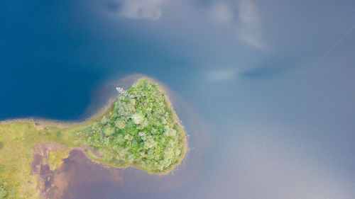 Aerial view of island 