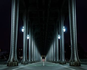 Man in illuminated room