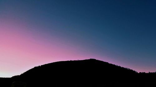 Scenic view of mountains at sunset