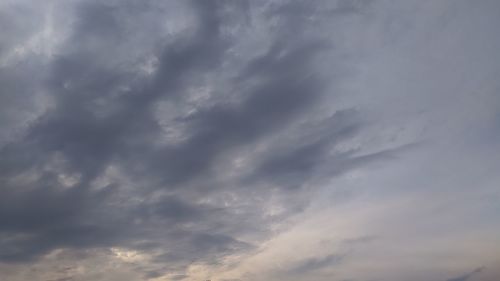 Low angle view of storm clouds in sky