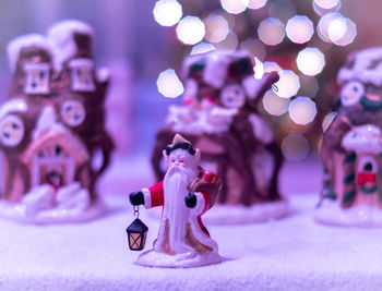 Close-up of figurine on table