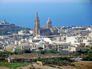 View of cathedral in city