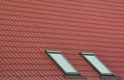 Low angle view of roof tiles