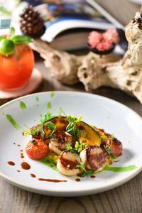 Close-up of meal served in plate