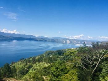 A very beautiful view of lake toba from a height