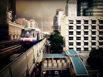 View of railroad station platform